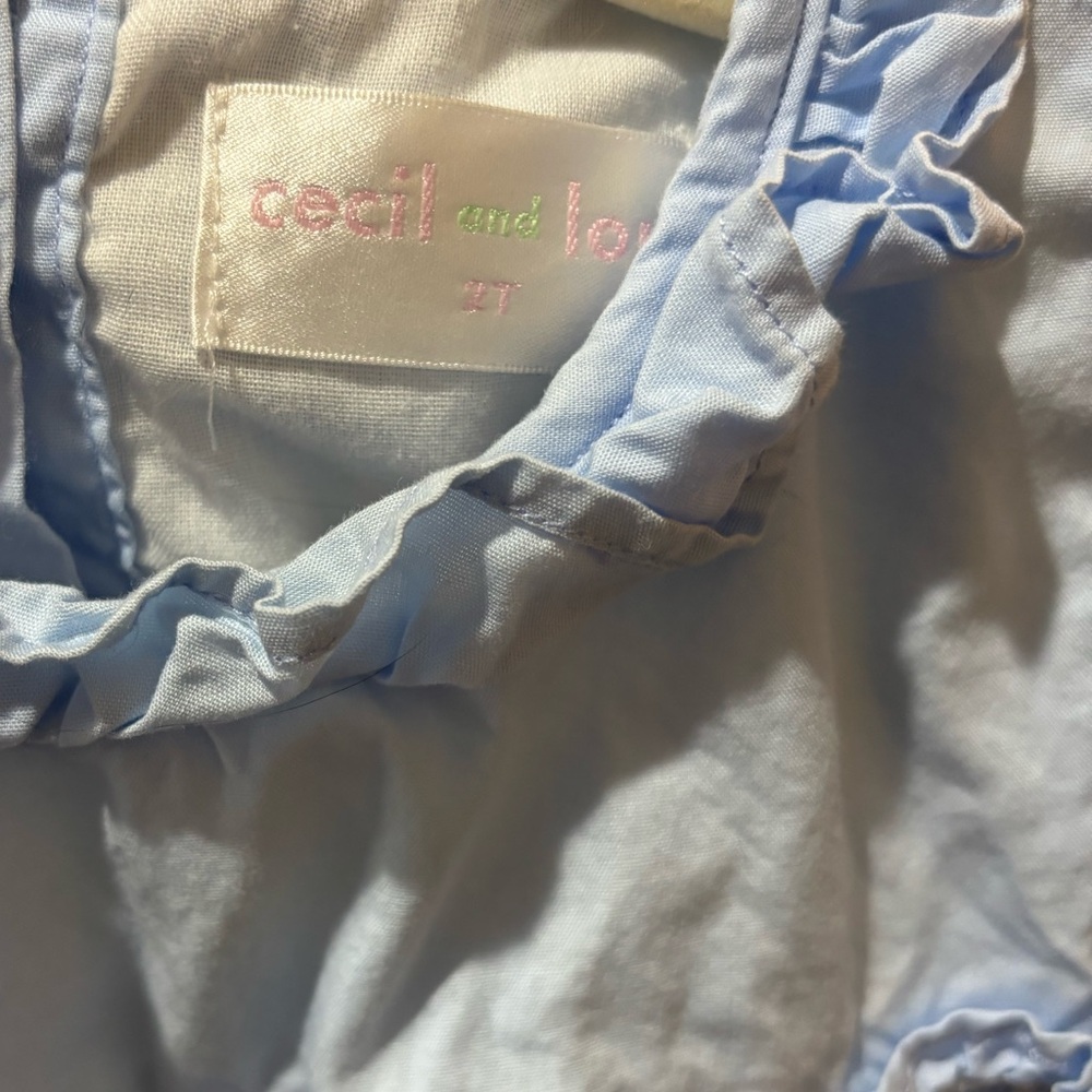 Cecil and Lou Blue Floral Smocked Dress - Picture 3 of 6
